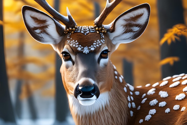 Cerf réaliste avec fond de nature