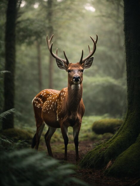 Des cerfs dans la jungle