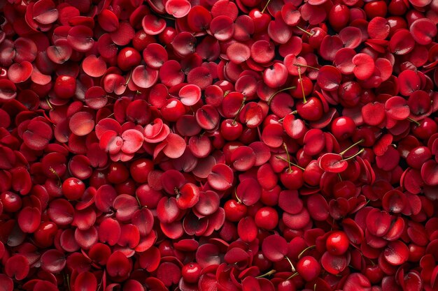 Des cerises éparpillées sur le sol