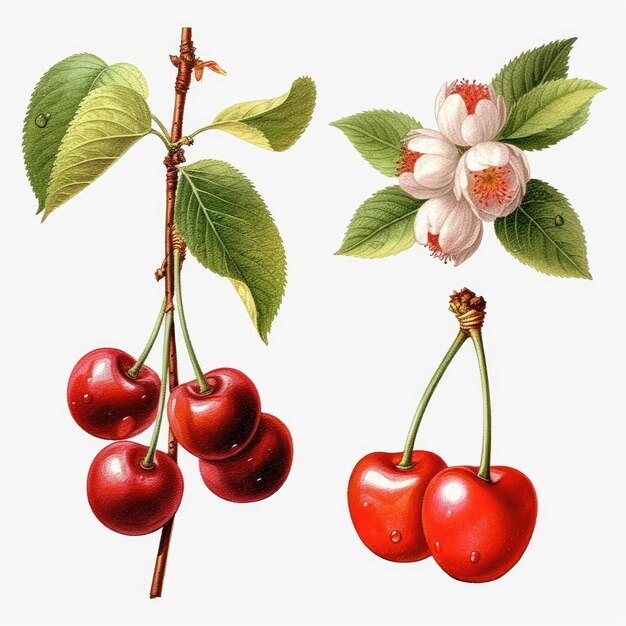 Les cerises sont du cerisier.