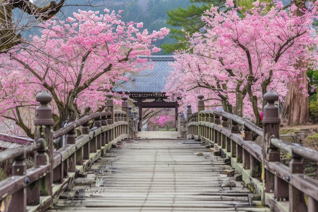 Des cerisiers en fleurs époustouflantes dans un parc de campagne japonais