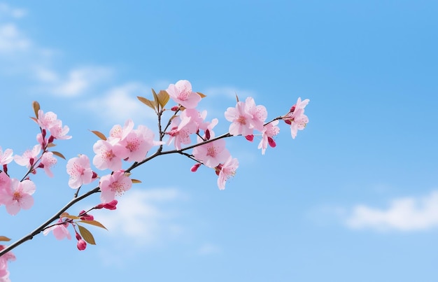 Les cerisiers en pleine floraison par une journée ensoleillée de printemps