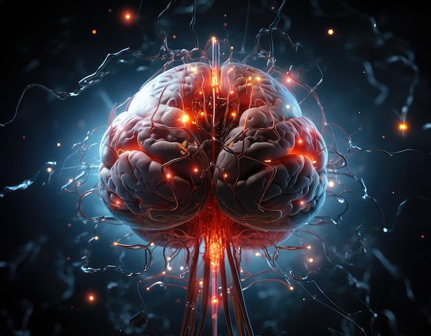 Photo cerveau artificiel comme élément du système d'intelligence artificielle