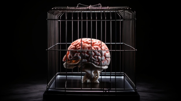 Cerveau sur une cage