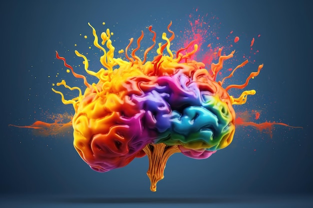 Cerveau créatif coloré