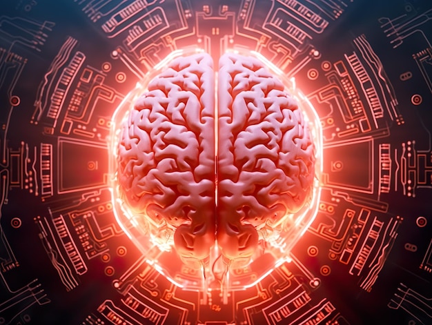 Le cerveau humain en tant que micropuce informatique basée sur une micropuce automatique générative