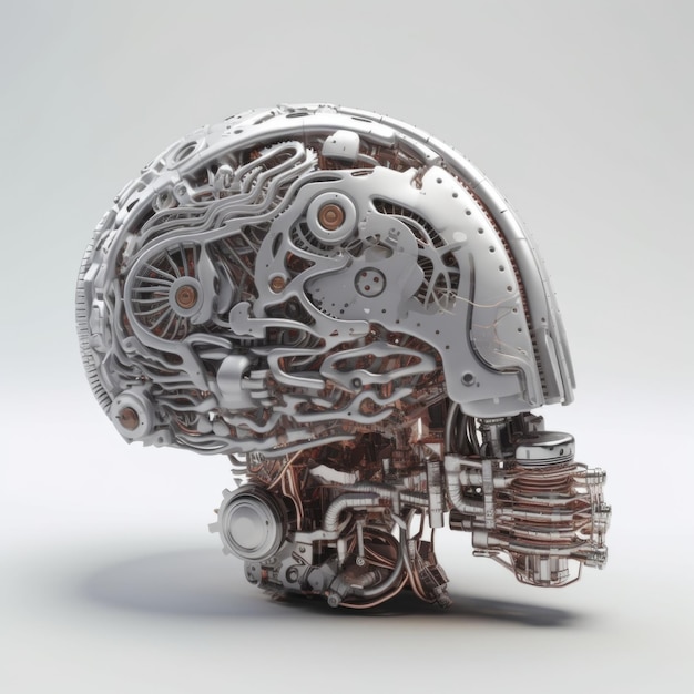 Photo un cerveau robotique