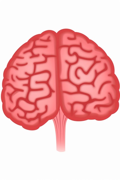 Un cerveau rouge avec le mot cerveau dessus