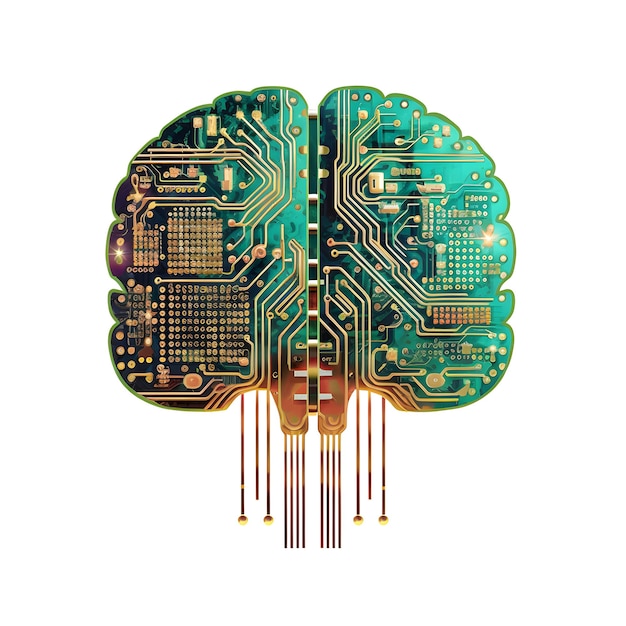 Un cerveau vert avec le mot cerveau dessus