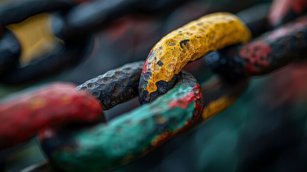 CHAIN comme concept pour la Journée internationale du souvenir des victimes de l'esclavage et de la traite transatlantique des esclaves