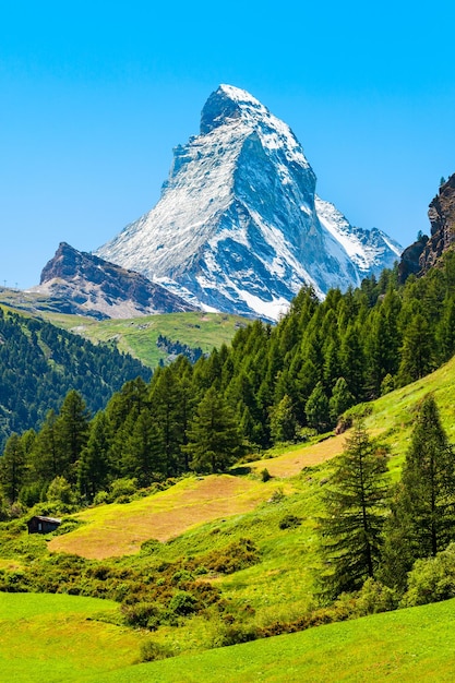 Chaîne de montagnes du Cervin en Suisse