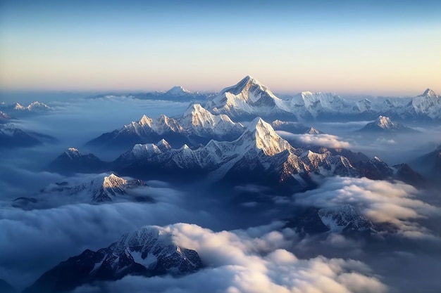 La chaîne de montagnes est la plus haute montagne du monde.