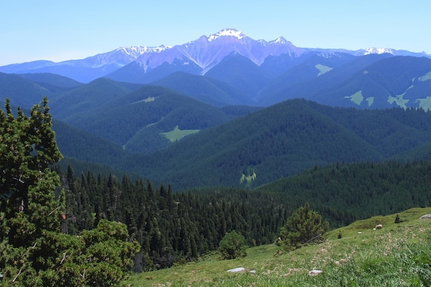 une chaîne de montagnes avec une montagne en arrière-plan