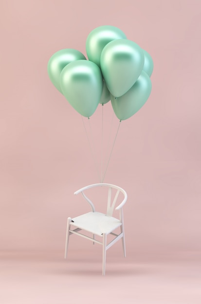 Chaise et ballons