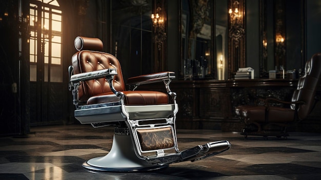 Chaise de barbier vintage de barbier