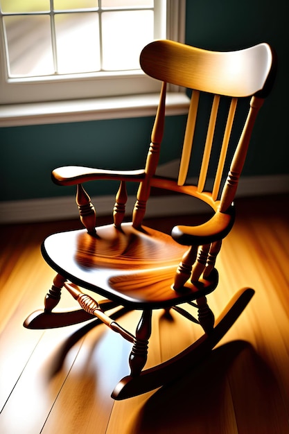 Chaise à bascule classique en bois