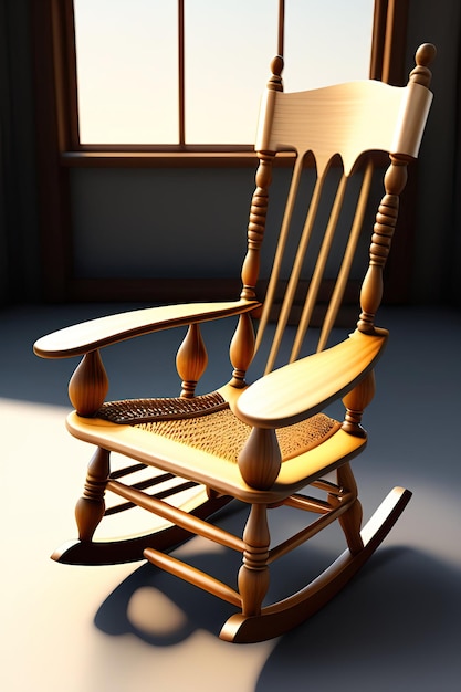 Chaise à bascule classique en bois