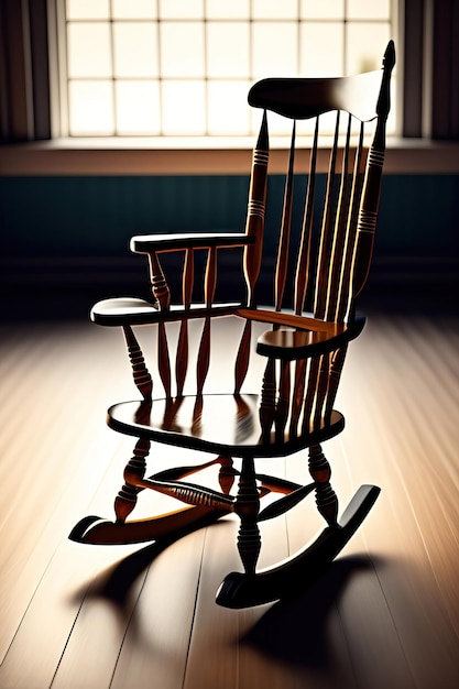 Chaise à bascule classique en bois