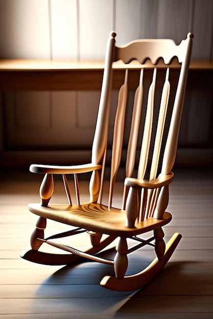 Chaise à bascule classique en bois