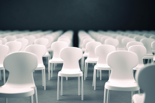 Chaise blanche se détachant de la foule Concept d'entreprise