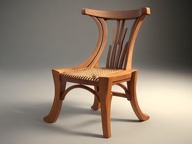 Chaise en bois générée par IA