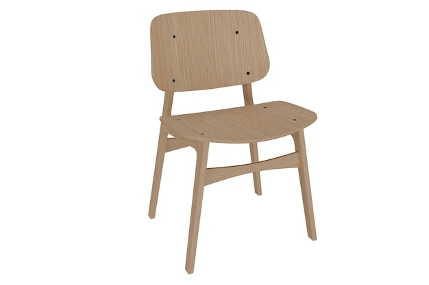 chaise en bois moderne rendu 3d