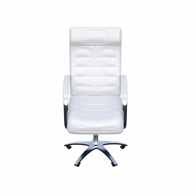 chaise de bureau isolée sur fond blanc, mobilier d'intérieur, illustration 3D, rendu cg