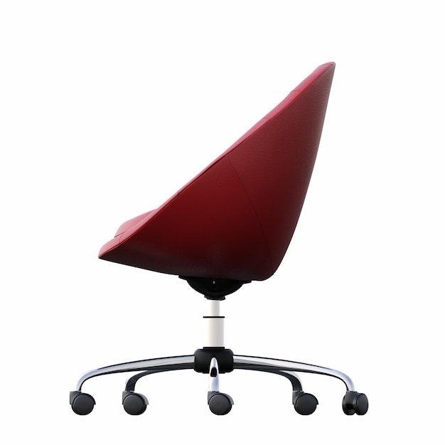 chaise de bureau isolée sur fond blanc, mobilier d'intérieur, illustration 3D, rendu cg