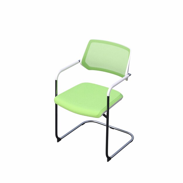 Photo chaise de bureau isolée sur fond blanc, mobilier d'intérieur, illustration 3d, rendu cg