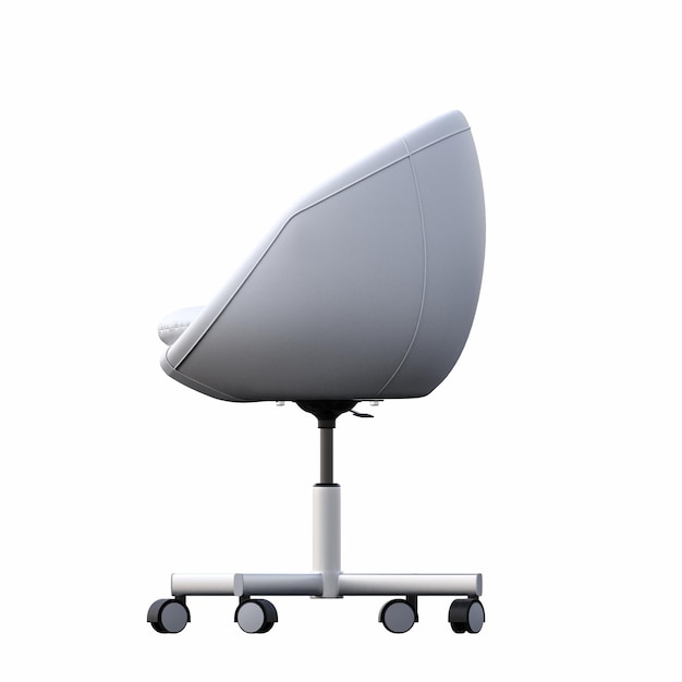 Photo chaise de bureau isolée sur fond blanc, mobilier d'intérieur, illustration 3d, rendu cg