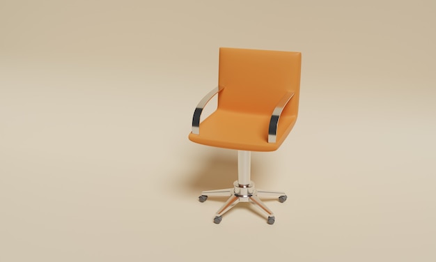 chaise de bureau minimaliste rendu 3D