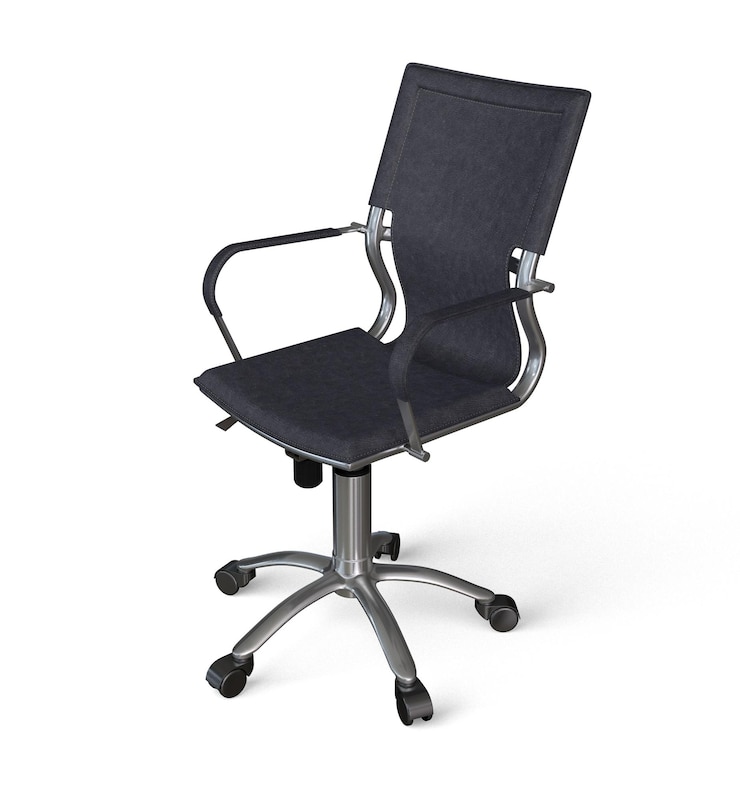 Photo une chaise de bureau noire avec un dos noir qui dit l'arrière de celui-ci