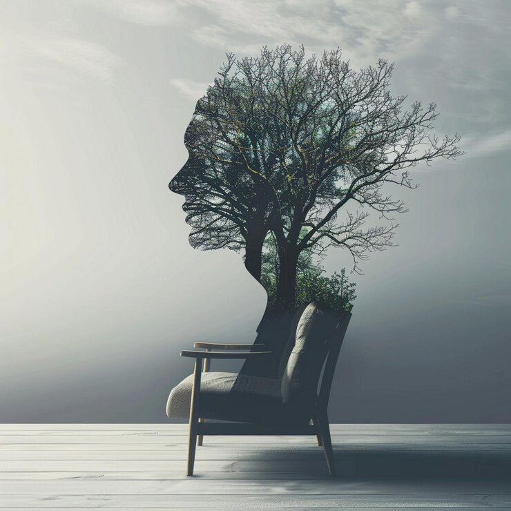 Photo chaise de célébration de la fête nationale avec arbre image de l'événement de psychologie brésilienne