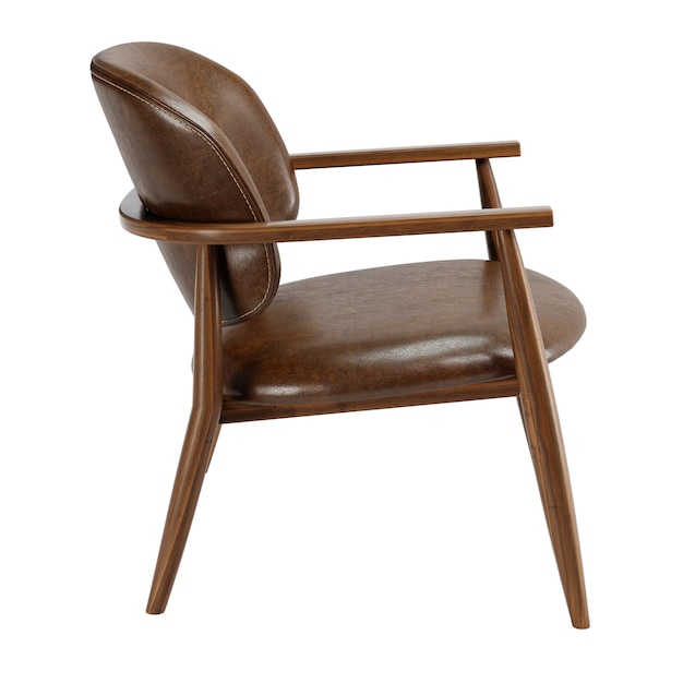Photo chaise classique isolé sur fond blanc illustration numérique rendu 3d