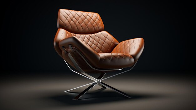 Photo une chaise en cuir réaliste 3d image royalty free 3ds max file