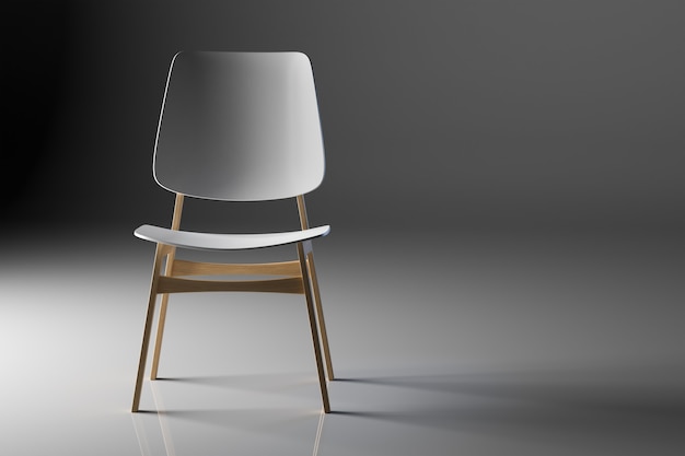 Une chaise dans une pièce vide. Le concept de minimalisme.