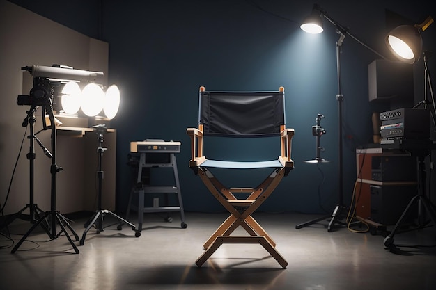 Chaise de directeur de la photo dans le studio