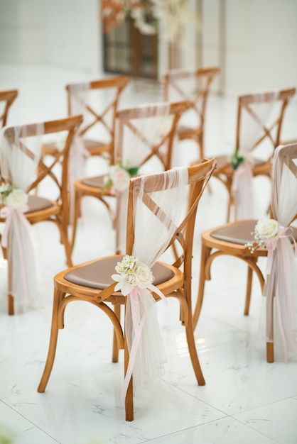 Chaise d'événement de décoration de chaise de mariage