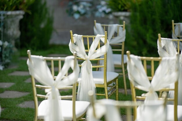 Chaise d'événement de décoration de chaise de mariage