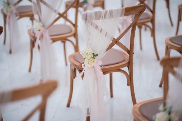 Chaise d'événement de décoration de chaise de mariage