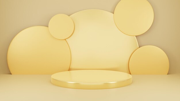 Une chaise jaune avec un objet rond dessus.