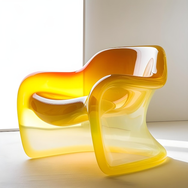 Photo une chaise jaune