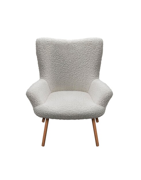 Chaise moderne blanche isolée sur fond blanc