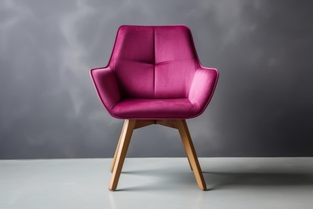 Chaise moderne en velours Viva Magenta