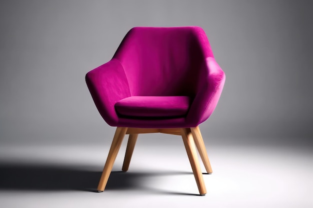 Chaise moderne en velours Viva Magenta