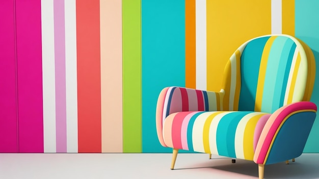 chaise multicolore