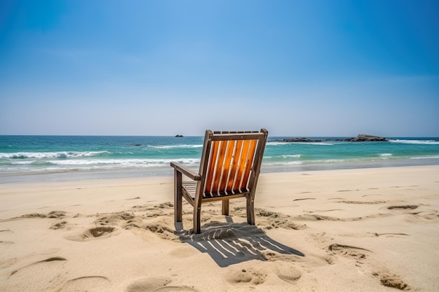 Chaise photo sur la plage