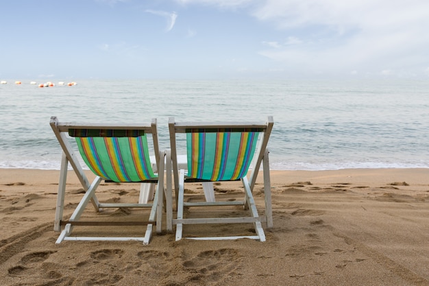 Chaise de plage sur la plage de Pattaya