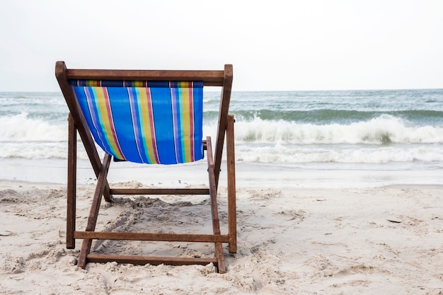 Chaise de plage sur la plage