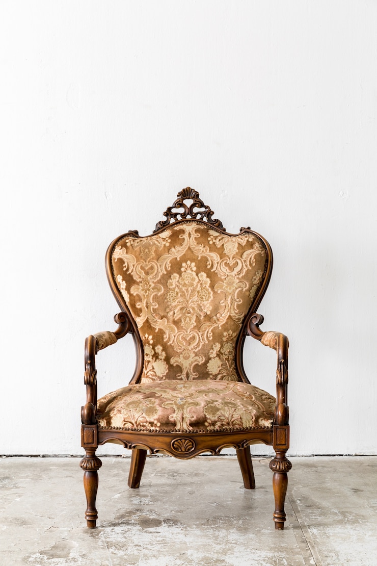 Photo chaise rétro marron